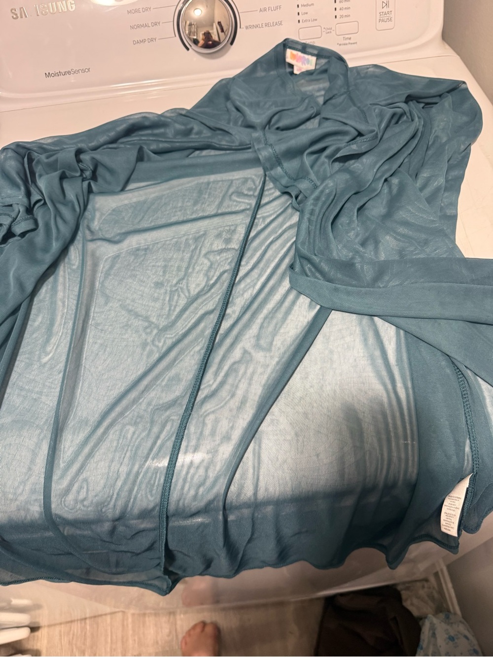 LuLaRoe Teal Sheer Mesh Robe